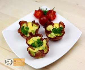 Sonkás tojás muffin recept, sonkás tojás muffin elkészítése - Recept Videók