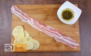 Krumplirózsák baconnel recept, krumplirózsák baconnel elkészítése 2. lépés