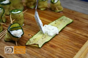 Cukkini tekercsek recept, cukkini tekercsek elkészítése 6. lépés