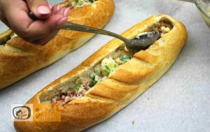 Bagett csónakok recept, bagett csónakok elkészítése 7. lépés