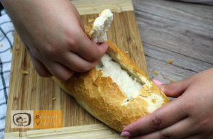 Bagett csónakok recept, bagett csónakok elkészítése 4. lépés