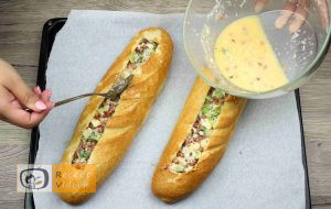 Bagett csónakok recept, bagett csónakok elkészítése 6. lépés