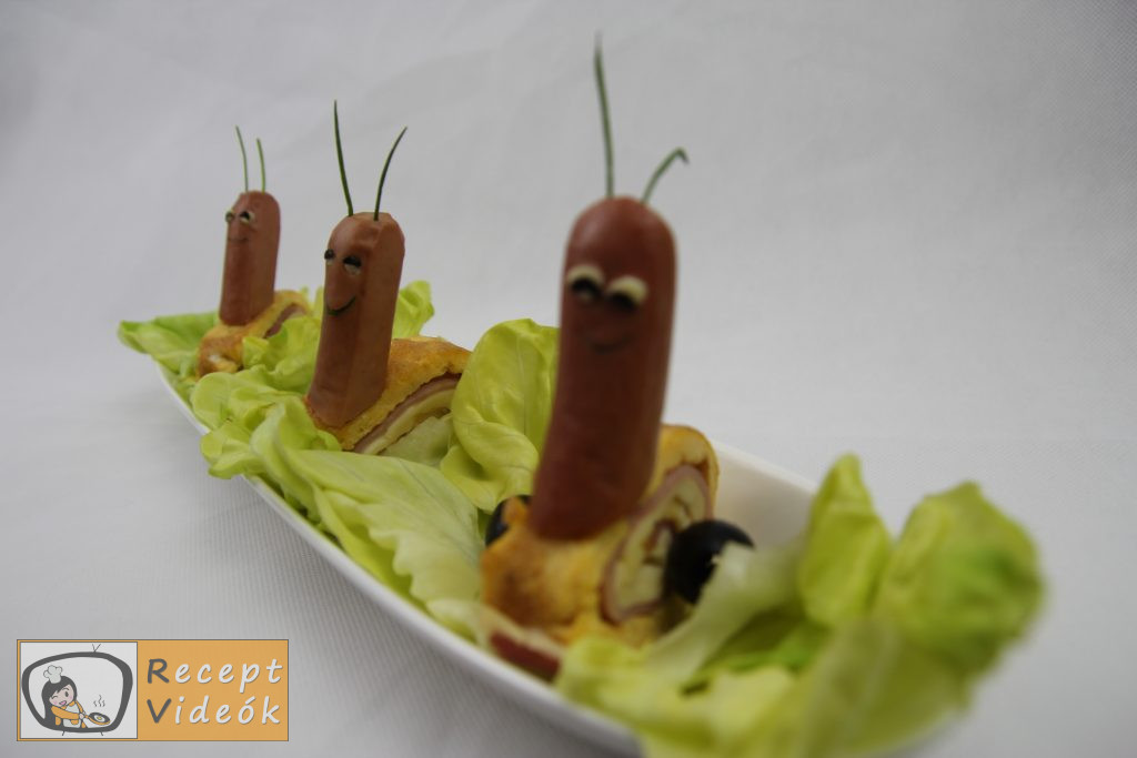 Csiga tojástekercsből recept, csiga tojástekercsből elkészítése - Recept Videók