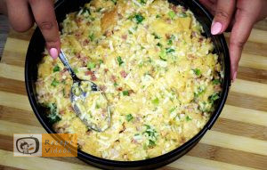 Baconös tojástorta recept, baconös tojástorta elkészítése 4. lépés