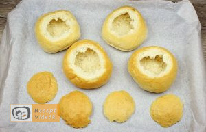 Töltött zsemle recept, töltött zsemle készítése 2. lépés