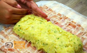 Baconbe tekert krumpli rolád recept elkészítése 16. lépés
