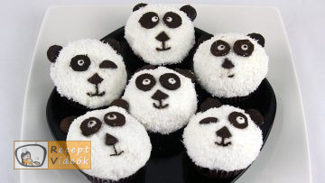 Panda muffin recept, panda muffin elkészítése - Recept Videók