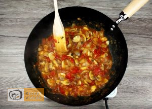 Zöldséges penne recept, zöldséges penne elkészítése 5. lépés