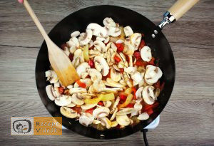 Zöldséges penne recept, zöldséges penne elkészítése 4. lépés