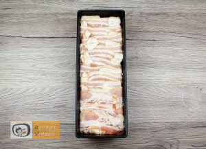baconbe göngyölt túrós csusza recept elkészítése 4. lépés