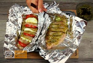 Pestos csirke mozzarellával recept elkészítése 2. lépés