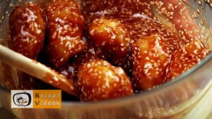 Egyszerű mézes szezámmagos csirke recept lépés 4