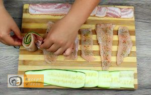 Csirkemellrózsa recept, csirkemellrózsa elkészítése 5. lépés