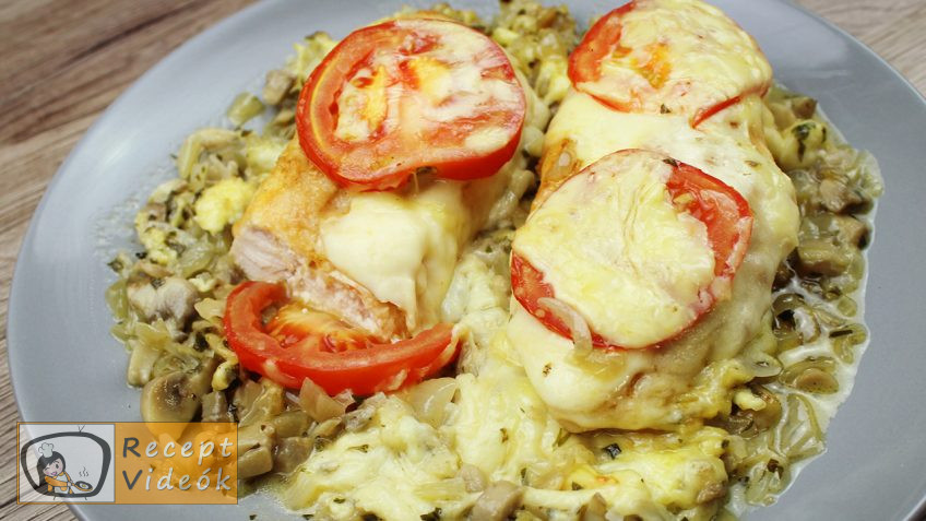 Sajtos-gombás csirkemell