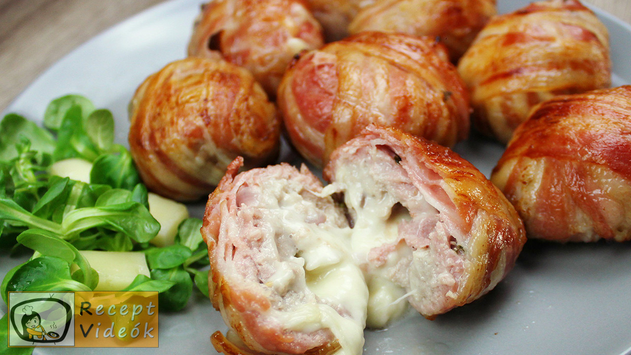 Sajttal töltött húsgolyó recept, sajttal töltött húsgolyó elkészítése - Recept Videók