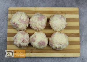 Sonkás-sajtos rizsgombóc recept, sonkás-sajtos rizsgombóc elkészítése 4. lépés