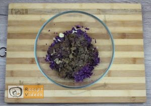 Lilakáposzta fasírt recept, lilakáposzta fasírt elkészítése 2. lépés
