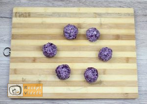 Lilakáposzta fasírt recept, lilakáposzta fasírt elkészítése 4. lépés