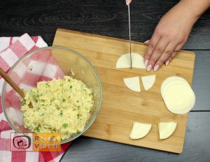 sajttal töltött krumpli tallér recept elkészítése 4. lépés
