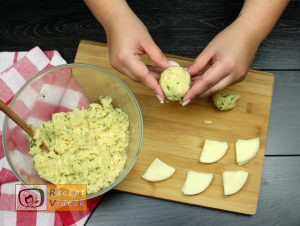 sajttal töltött krumpli tallér recept elkészítése 5. lépés