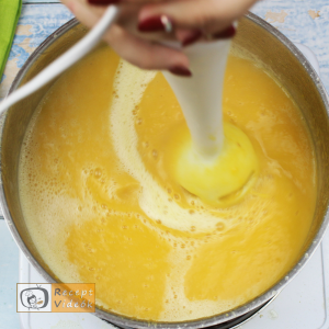 sütőtök krémleves recept, sütőtök krémleves elkészítése 4. lépés