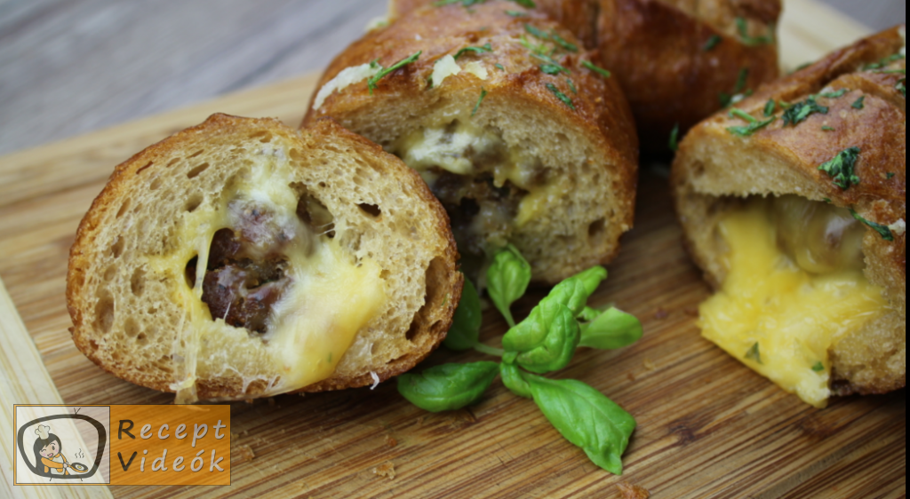 Fasírttal töltött bagett recept, fasírttal töltött bagett elkészítése - Recept Videók