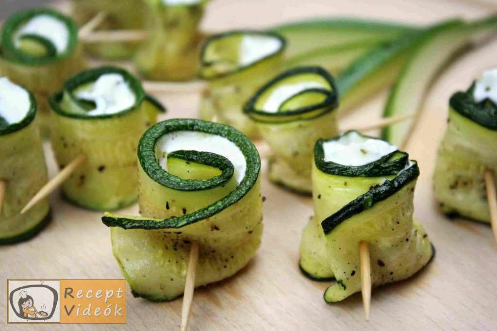 Cukkini tekercsek recept, cukkini tekercsek elkészítése - Recept Videók