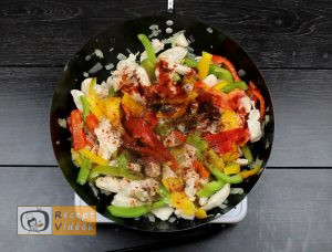 csirkés zöldséges penne recept, csirkés zöldséges penne elkészítése 4. lépés