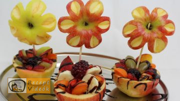 Gyümölcskehely almavirággal recept, gyümölcskehely almavirággal elkészítése - Recept Videók