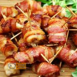 Baconbe tekert csirkefalatok recept elkészítése - Recept Videók