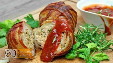 Baconös húsgolyó recept, baconös húsgolyó elkészítése - Recept Videók