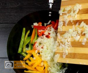 csirkés zöldséges penne recept, csirkés zöldséges penne elkészítése 2. lépés
