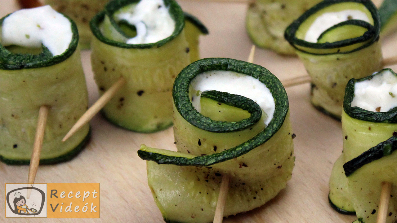 Cukkini tekercsek recept, cukkini tekercsek elkészítése - Recept Videók