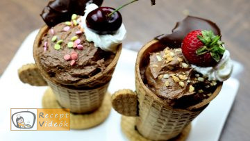 Csokival töltött édestölcsér csésze - Recept videók