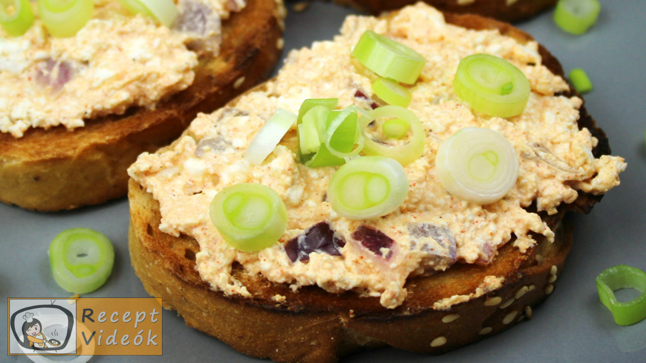 Lilahagymás körözött recept, lilahagymás körözött elkészítése - Recept Videók