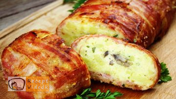 Baconbe tekert krumpli rolád recept elkészítése - Recept Videók
