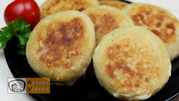 Sajttal-sonkával töltött krumplipalacsinta - Recept videók