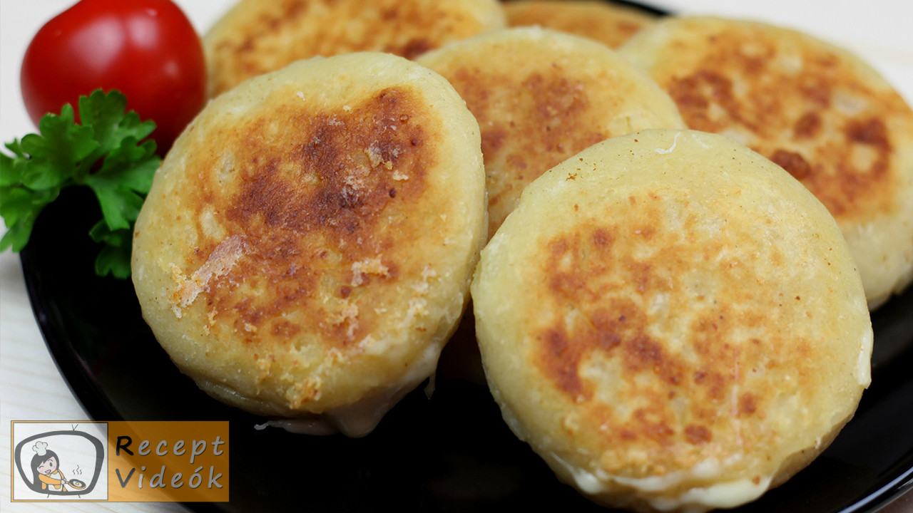 Sajttal-sonkával töltött krumplipalacsinta - Recept videók