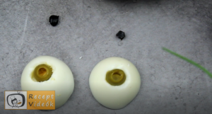 Halloweeni süti recept (tojás szemek) 5. lépés