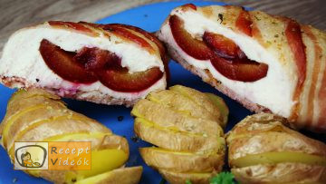 Csirkemell receptek: Szilvával töltött csirkemell bacon köntösben elkészítése - Recept Videók