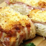 baconbe göngyölt túrós csusza recept elkészítése - Recept Videók