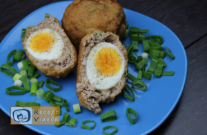 tojással töltött fasírtgombóc recept elkészítése - Recept Videók