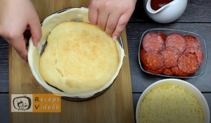 Rakott mini pizza recept, rakott mini pizza elkészítése 3. lépés