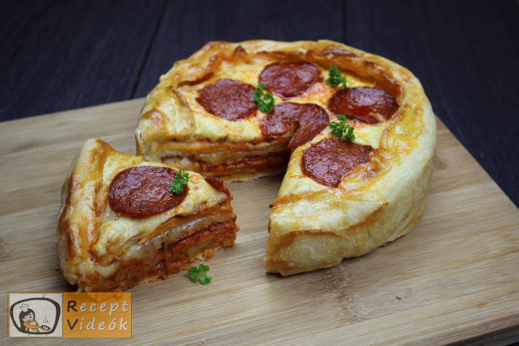 Rakott mini pizza recept, rakott mini pizza elkészítése - Recept Videók