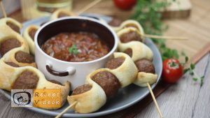 Tűzdelt húsgombócok recept elkészítése 6. lépés