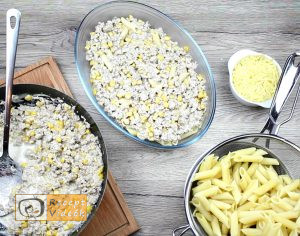 Tejszínes-kukoricás penne recept, tejszínes-kukoricás penne elkészítése 4. lépés