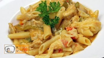 csirkés zöldséges penne recept, csirkés zöldséges penne elkészítése - Recept Videók