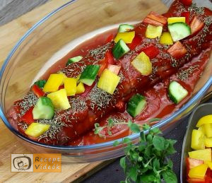 Húsos-makaróni tekercs recept, húsos-makaróni tekercs elkészítése 6. lépés