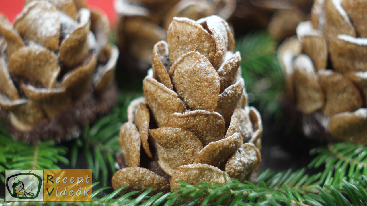 Karácsonyi diy kreatív recept ötletek, asztaldíszek (Havas tobozok) - Recept Videók