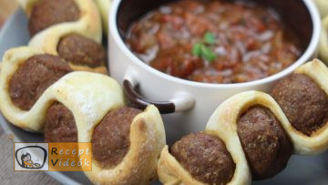 Tűzdelt húsgombócok recept elkészítése - Recept Videók
